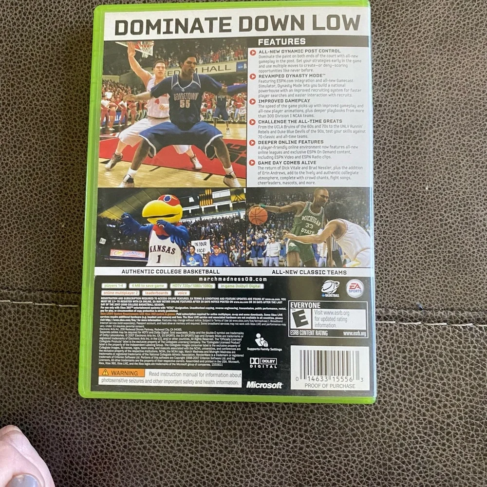 NCAA March Madness 08 (Microsoft Xbox 360, 2007)